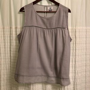 Old Navy sleeveless pintuck shift cami, grey
